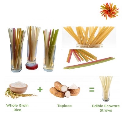 Natural Rice Drinking Straws Biodegradable Straws Eco-friendly Edible Straws Making Machine