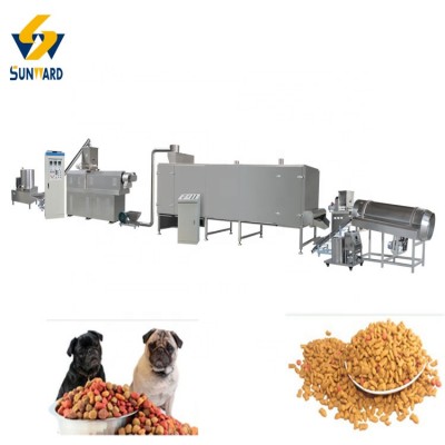 Twin Screw Cat Feed Pellet Production Line Machines Equipment Extruded Pet Food Production Machinery Plant