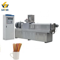 Edible Rice Drinking Straws  processing line Pasta Rice Straws Making Machinery