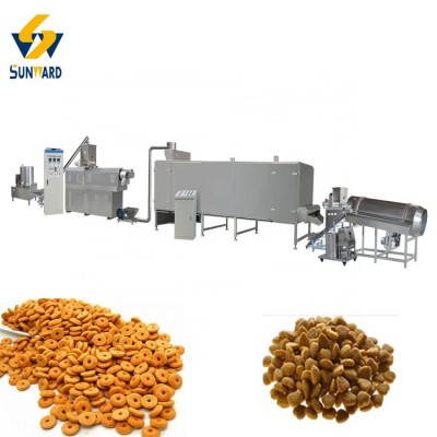 Twin Screw Cat Feed Making Line Machines Equipment Extruded Pet Food Make Machinery Plant