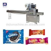 Automatic Horizontal Small Bread Cake Biscuit Cookies Flow Food Packing Machine Price