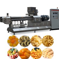 Full Automatic Fried Puff Corn Bugle Chips Food Extruder Making Machine